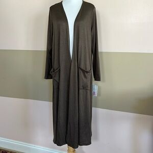 LuLaRoe Sarah Cardigan, Size M, dark green